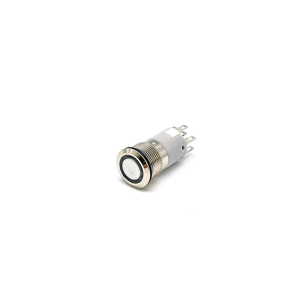 Metal Pushbutton Waterproof Switch Circular With Light